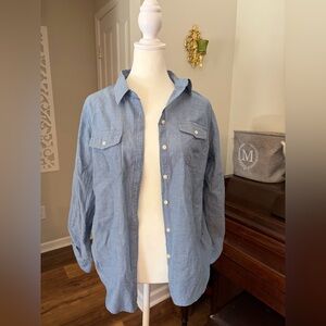St. John's Bay Chambray petite medium for girls